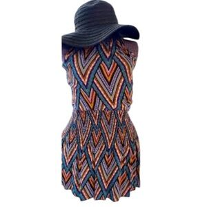 Derek Heart Multicolor Sleeveless Chevron Mini Dress Size Small